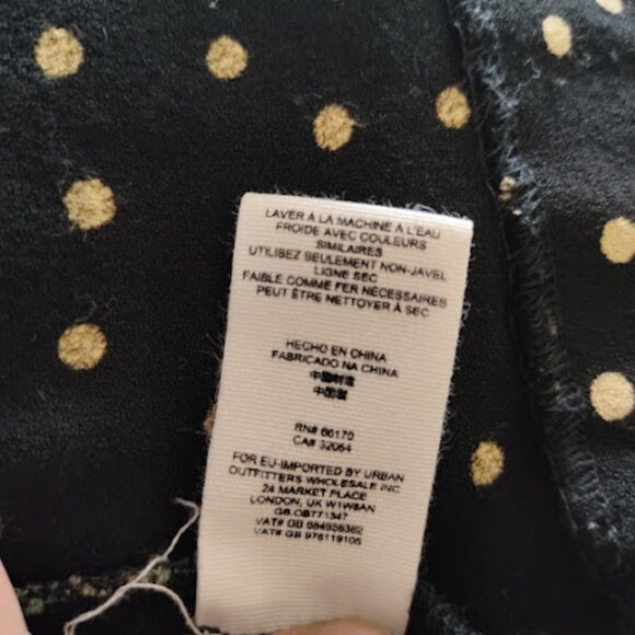 FREE PEOPLE | Dream Girl Midi Puff Sleeve Polka Dot Print Corset Lace-Up Dress 8 - Picture 13 of 15